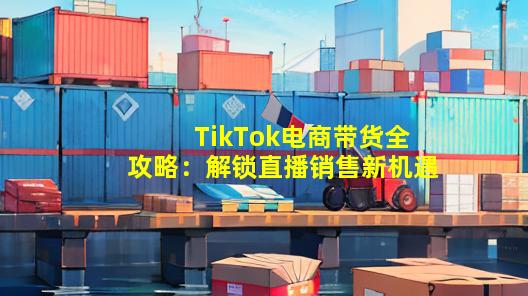 TikTok电商带货全攻略：解锁直播销售新机遇